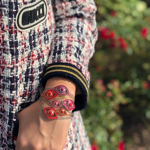 Enamel Eye Bracelet