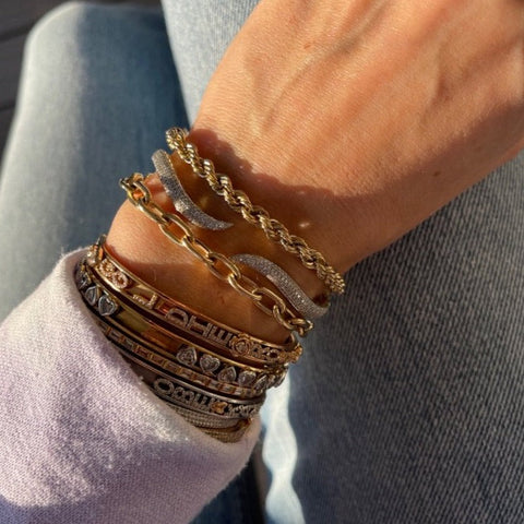 Extra Large Square Oval Link Bracelet