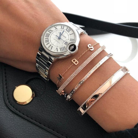 Diamond Baguette Bangle