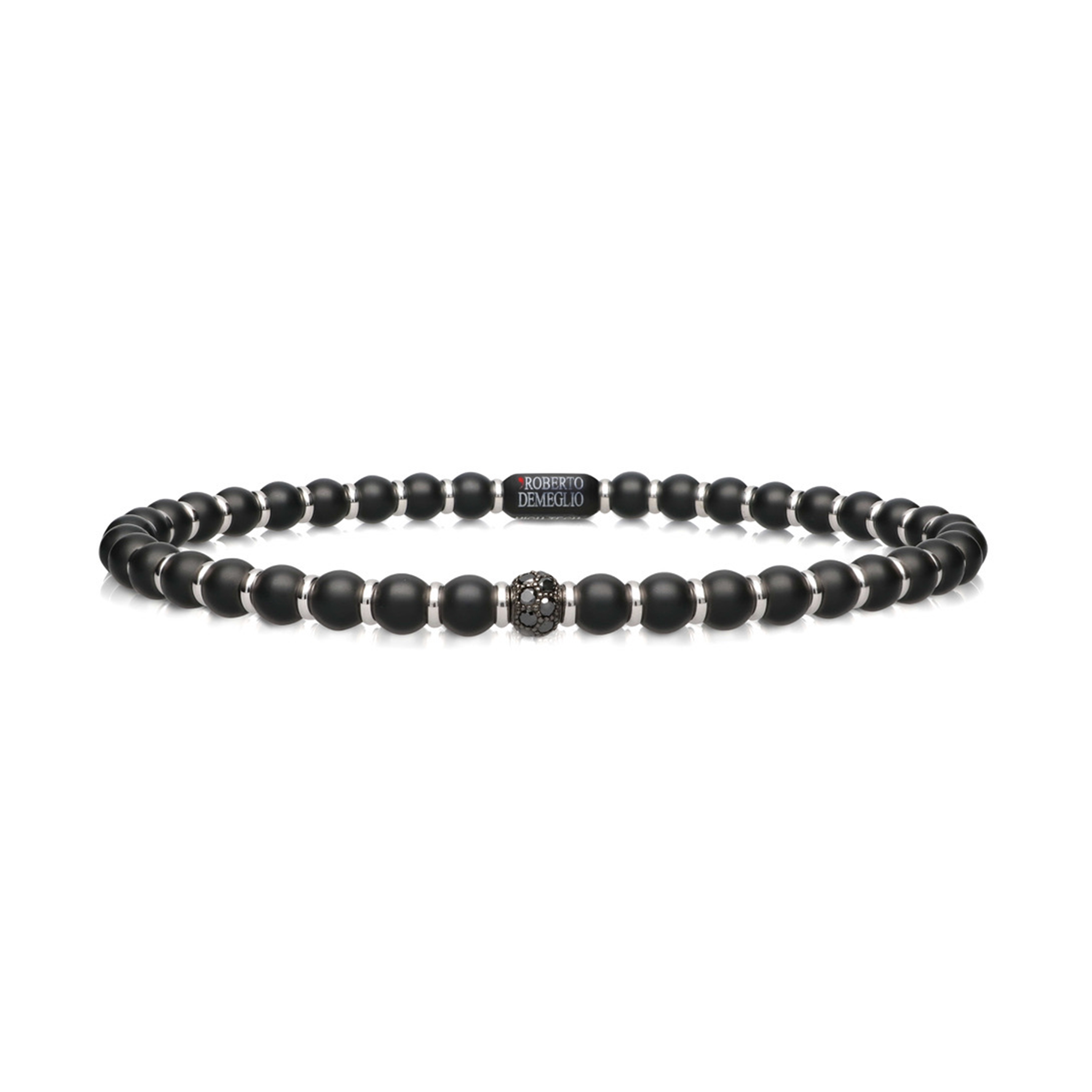 Men's Sfera Black Matte Ceramic Bracelet