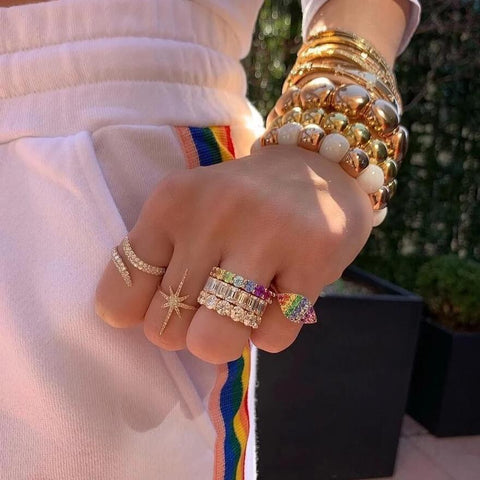 Rainbow Gemma Ring