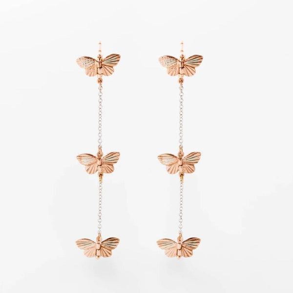 3 Drop Tiny Migration Chain Earrings