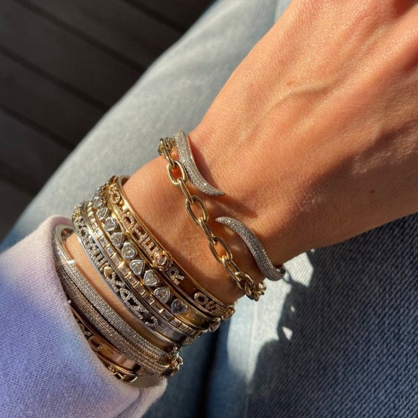 Extra Large Square Oval Link Bracelet