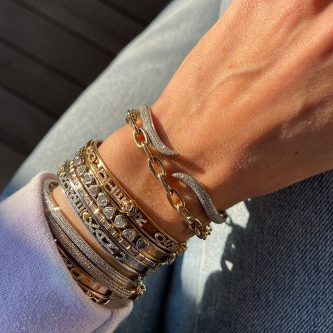 Extra Large Square Oval Link Bracelet