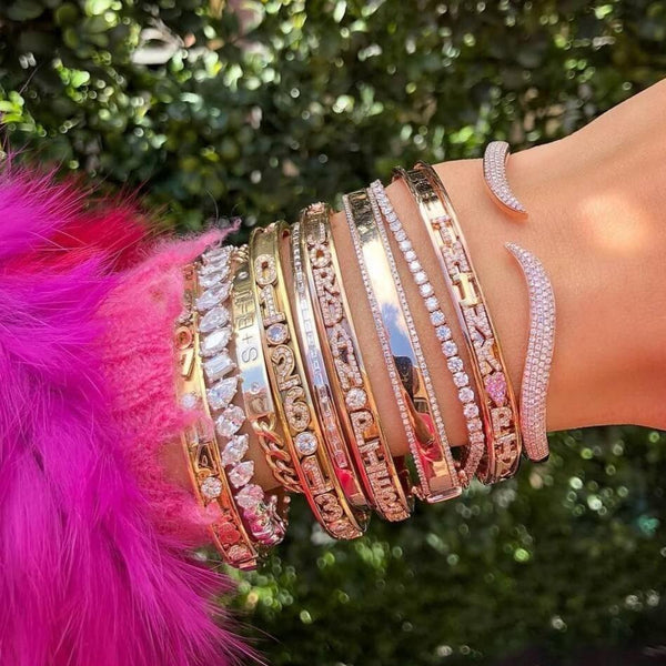 Diamond Baguette Bangle