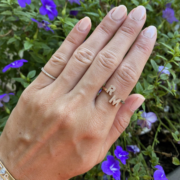 Custom Double Initial Ring