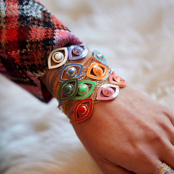 Enamel Eye Bracelet