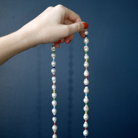 Baroque Pearl Rope Necklace