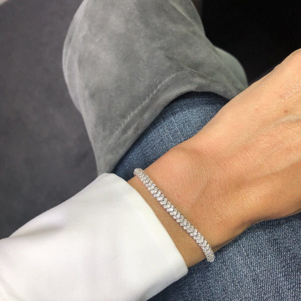 Domed Pave Weave Bracelet
