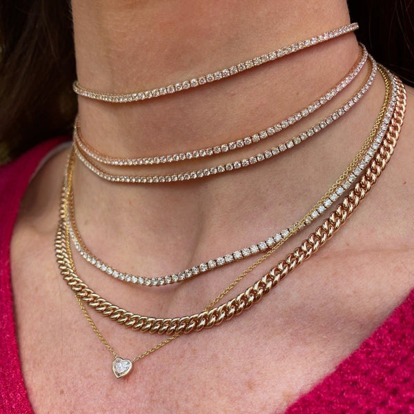 Mini Cuban Link Necklace in Rose Gold