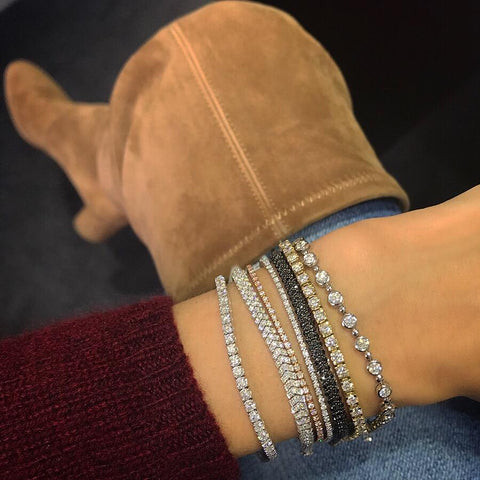 Domed Pave Weave Bracelet