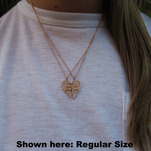 BFF Heart Necklace with Diamonds