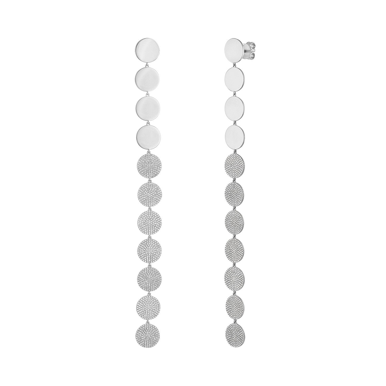 Disc Drop Statement Earrings
