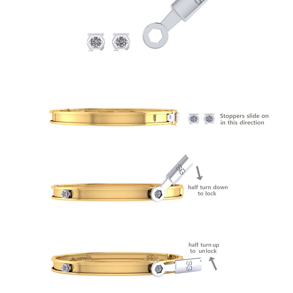 Pair of Diamond Stoppers for Mini Slider Bangle™