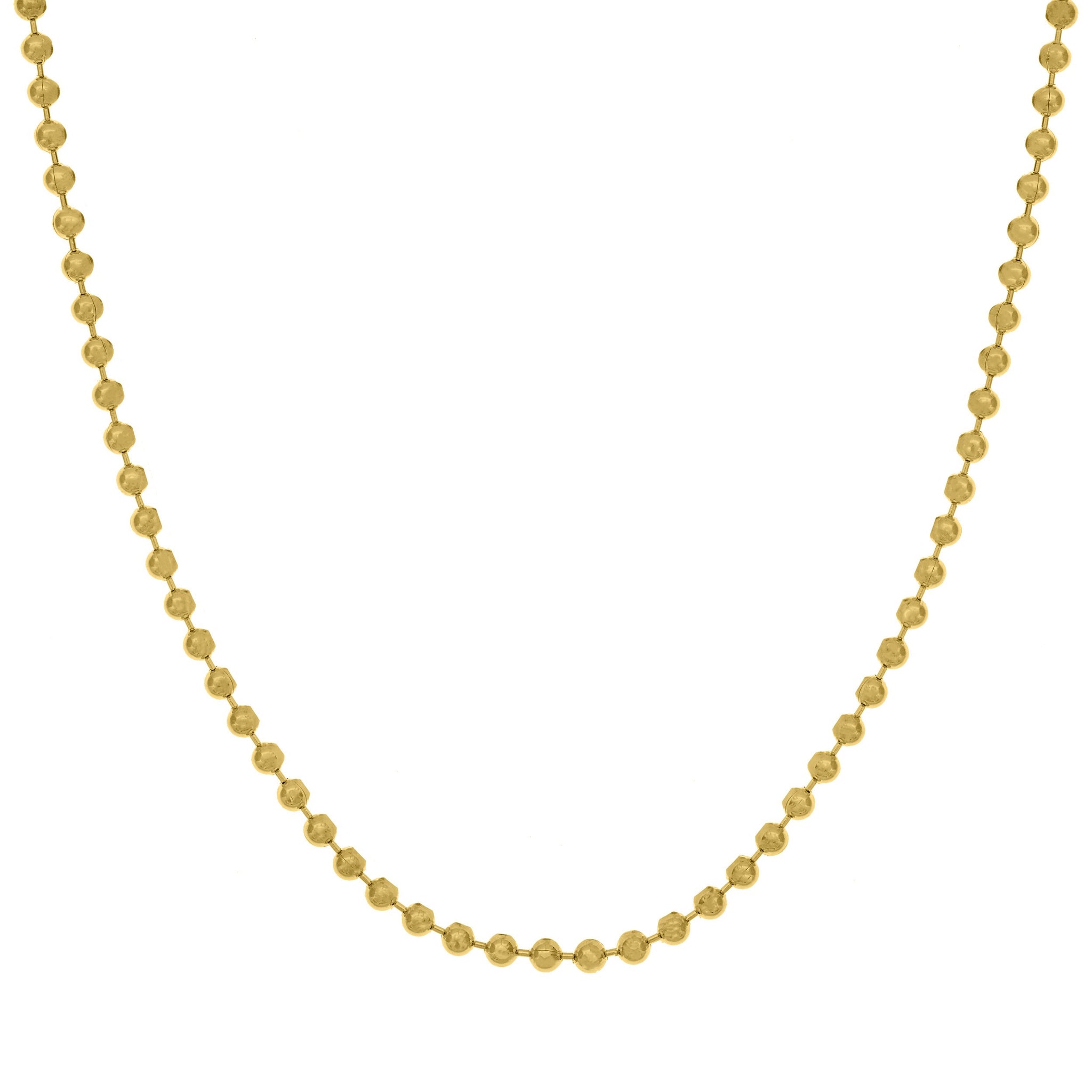 Large Gold Bead Chain Necklace