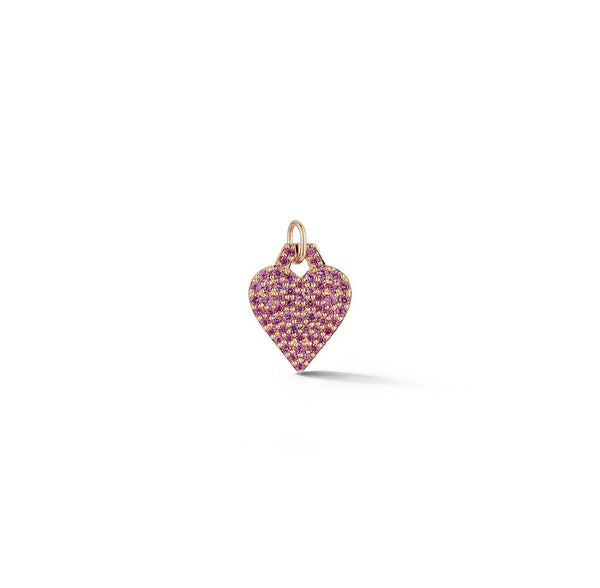 Dora Mini Heart with Pink Sapphires Charm