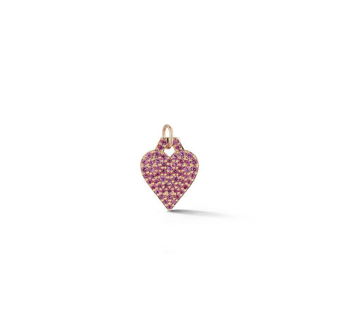 Dora Mini Heart with Pink Sapphires Charm