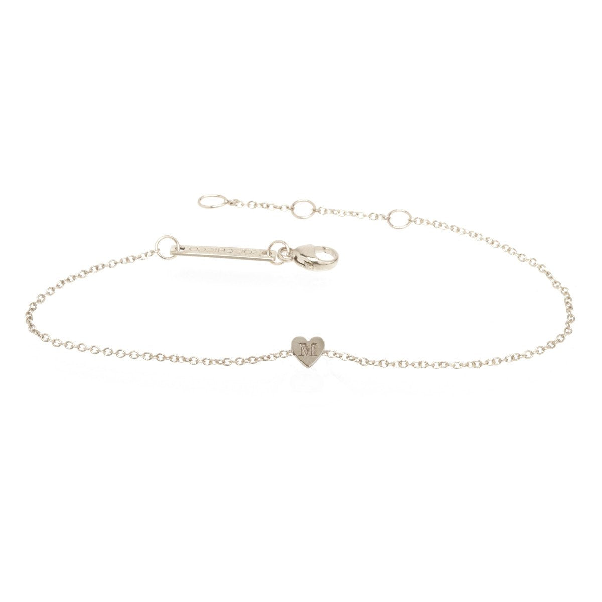 Initial Heart Bracelet