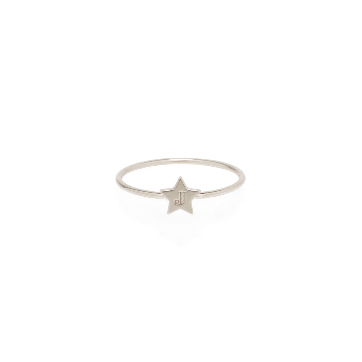Tiny Engraved Star Ring