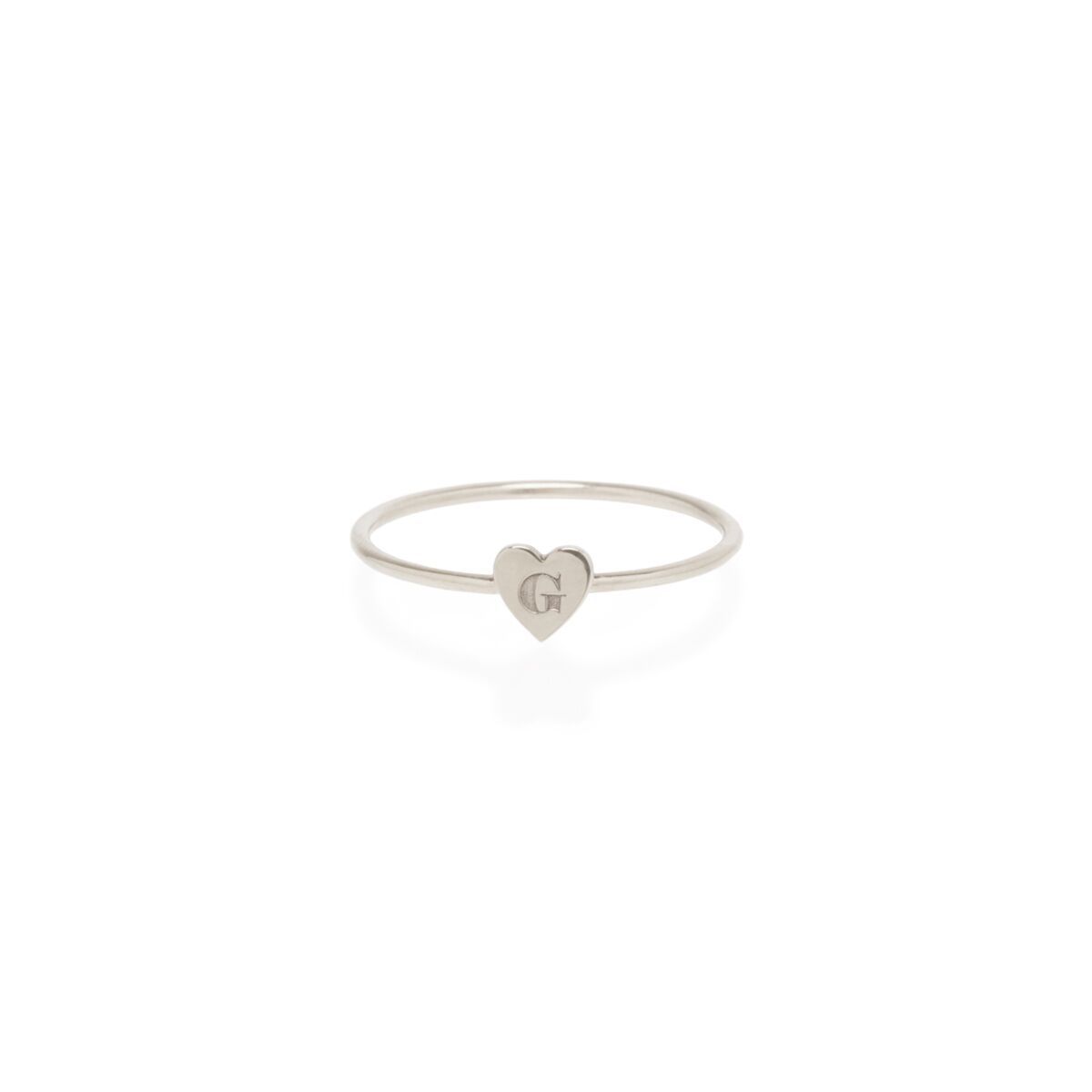 Tiny Engraved Heart Ring