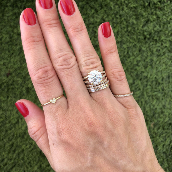 Itty Bitty Pave Heart Ring