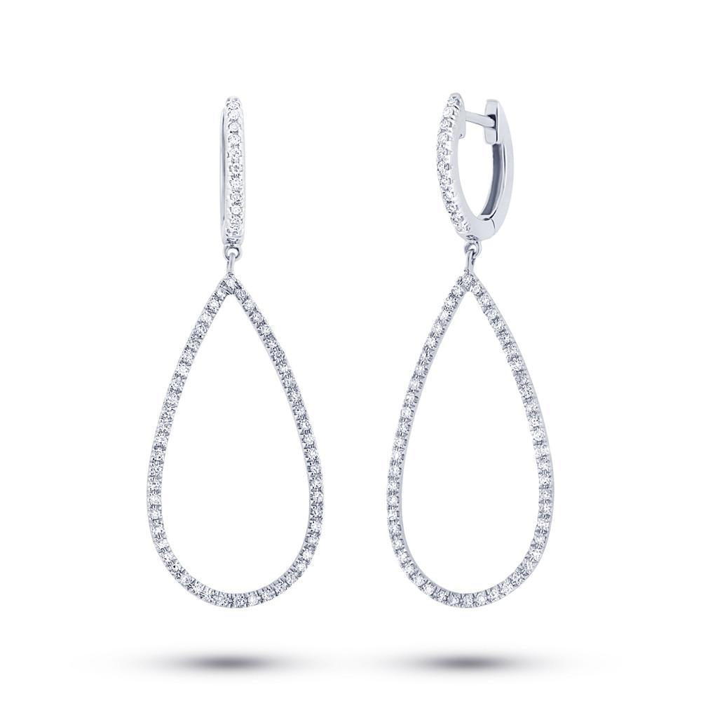 Pave Pear Shaped Earrings