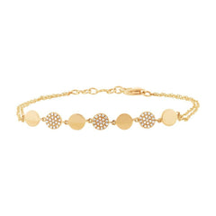 Link to the Gold and Diamond Disc Bracelet Product