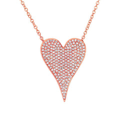Link to the Medium Pave Heart Necklace Product