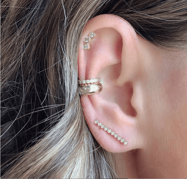 White Gold Chubby Gold Ear Cuff