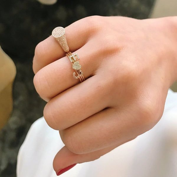 Mini Diamond Heart Ring