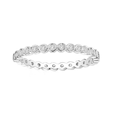 Alternating Diamond and Rainbow Eternity Band