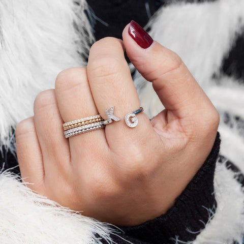 Custom Double Initial Ring