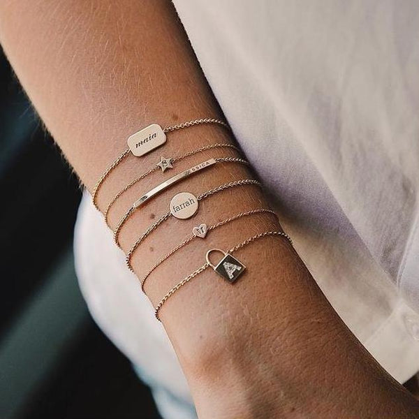 Initial Heart Bracelet