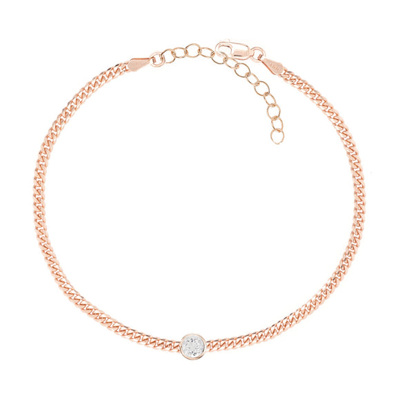 Curb Chain Gemstone Anklet