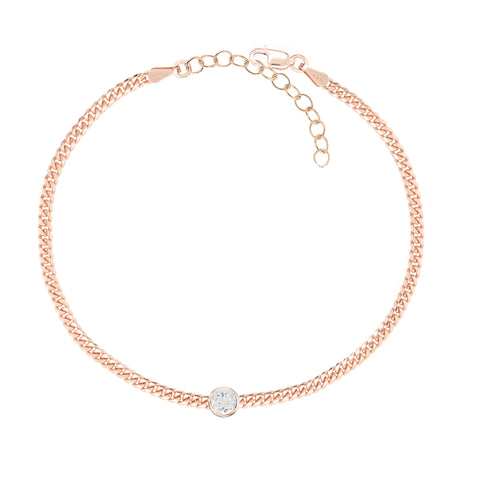 Curb Chain Gemstone Anklet