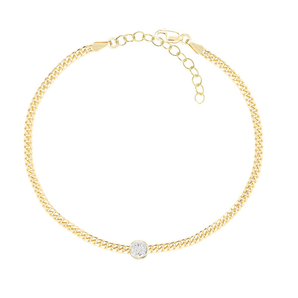 Curb Chain Gemstone Anklet