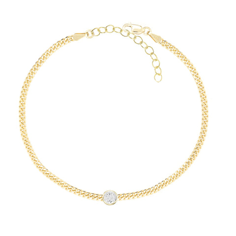 Curb Chain Gemstone Anklet
