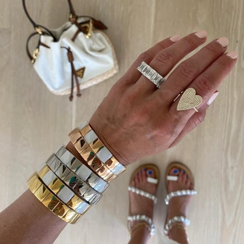 Two Tone Square Aura Bracelet