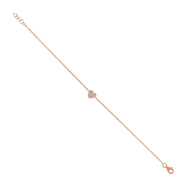 Mini Pave Heart Bracelet