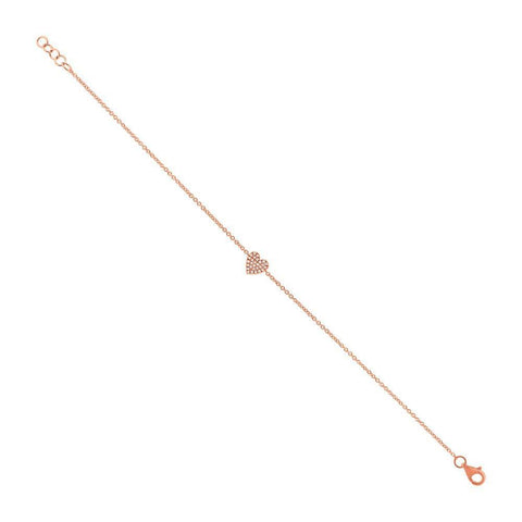 Mini Pave Heart Bracelet