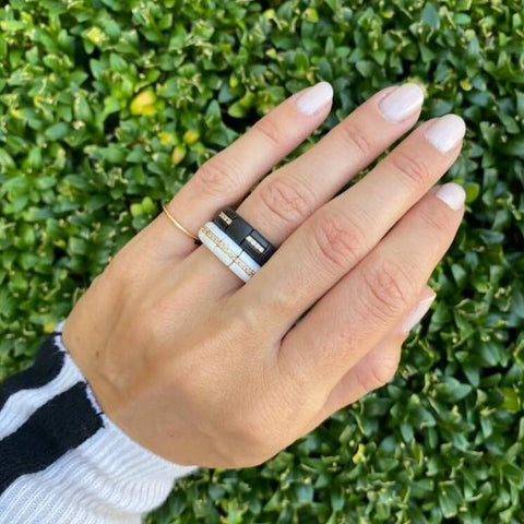 Pura Matte Black Ceramic Ring