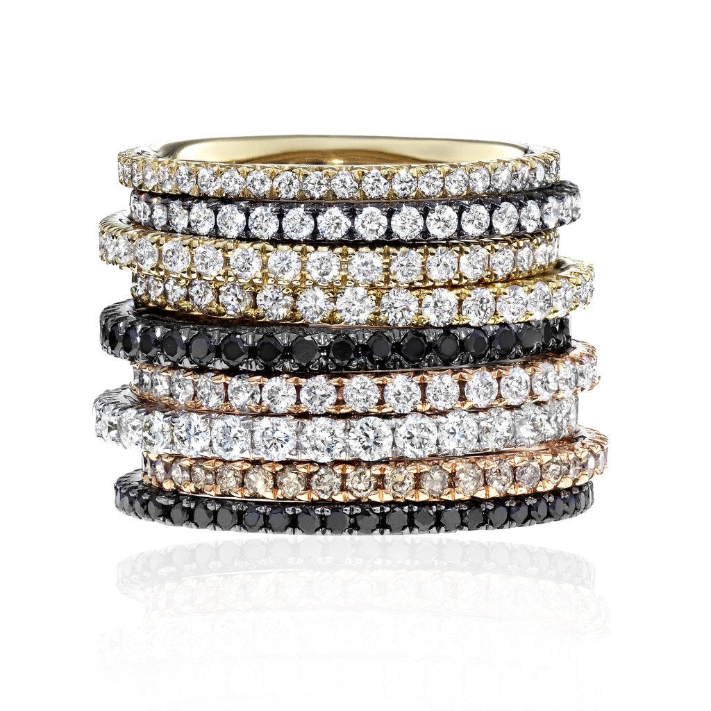 Pave Stacking Bands