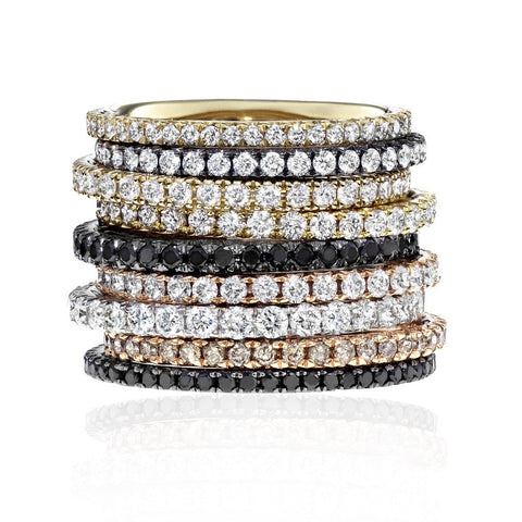Pave Stacking Bands