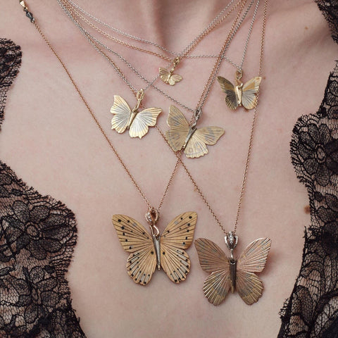 Large Golden Goliath Birdwing Necklace