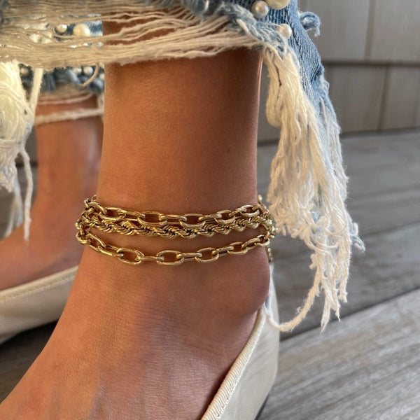 Large Rope Chain Anklet
