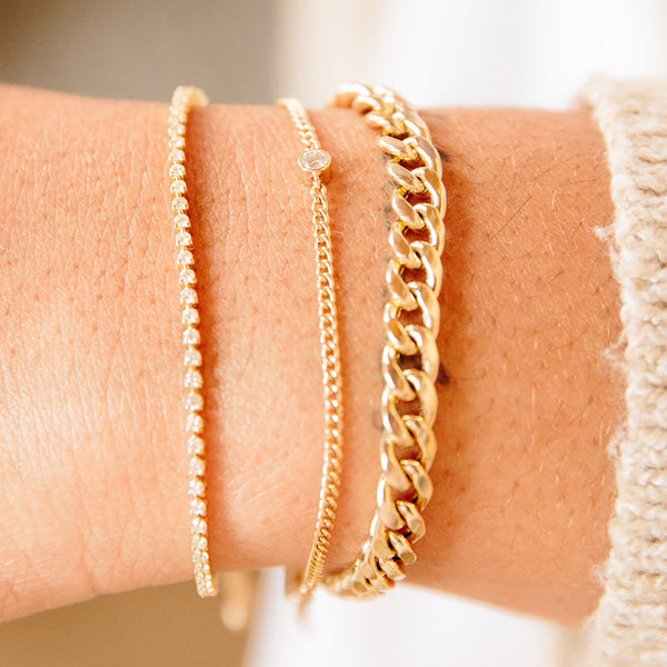 Large Curb Chain Bracelet