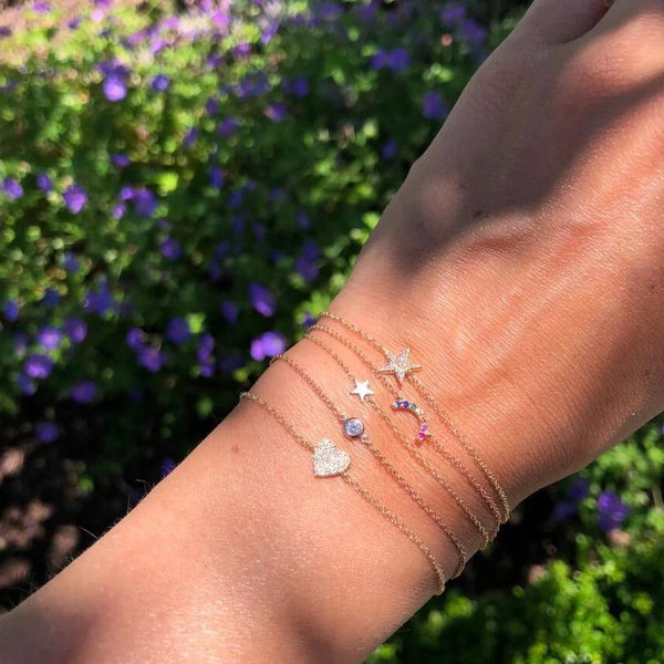Mini Pave Heart Bracelet