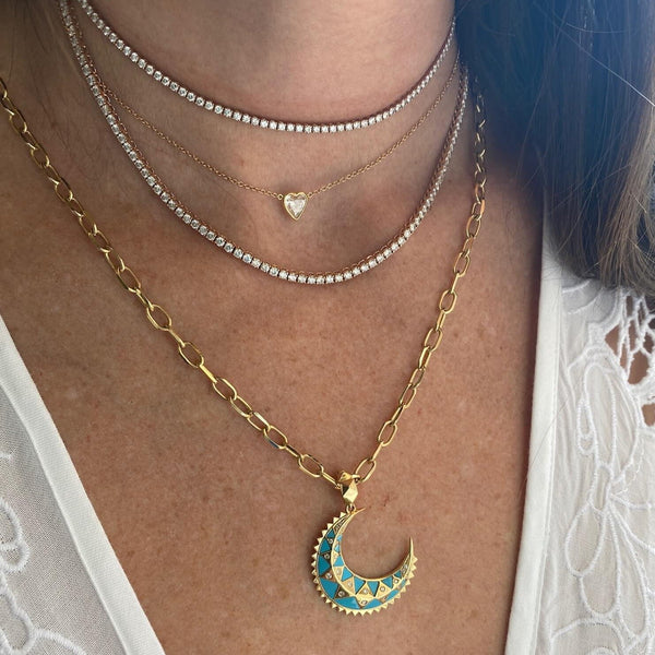 Mini Crescent Inlay Charm