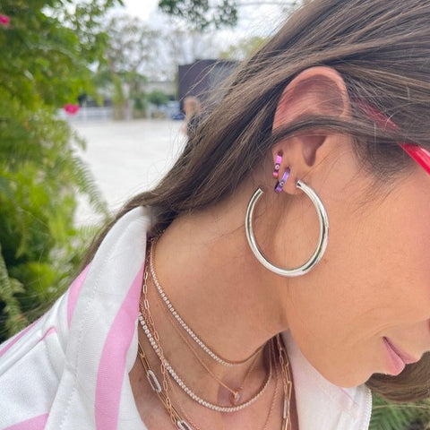 50mm Tube Hoop Earrings
