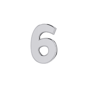 Mini Slider Number 6 Charm